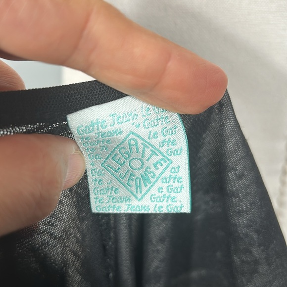 Italian Le Gatte Sheer V- neck Stretchy Mini Mesh Dress  size US 6 - Picture 10 of 13